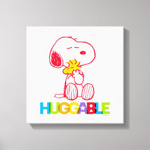 Jordnötter Snoopy & Woodstock Huggable Canvastryck