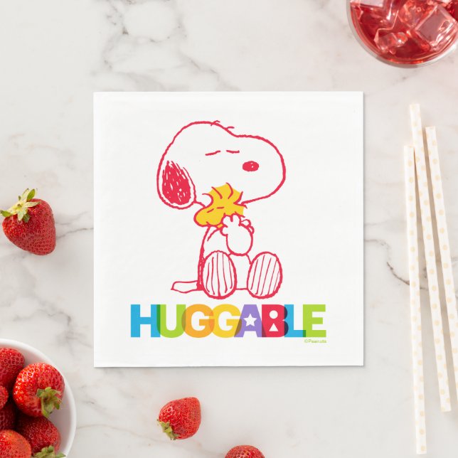 Jordnötter | Snoopy & Woodstock Huggable Pappersservett (Insitu)