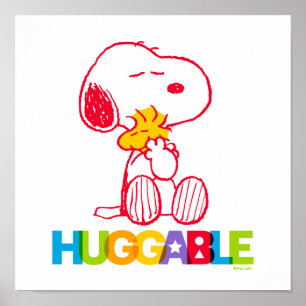 Jordnötter Snoopy & Woodstock Huggable Poster