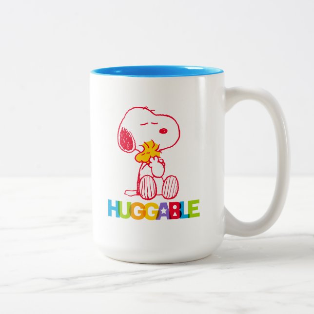 Jordnötter | Snoopy & Woodstock Huggable Två-Tonad Mugg (Höger)