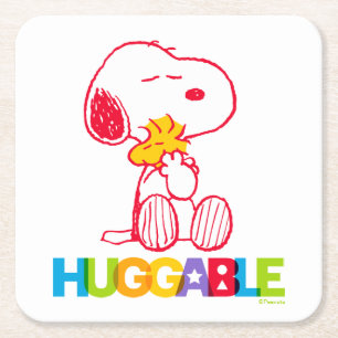 Jordnötter Snoopy & Woodstock Huggable Underlägg Papper Kvadrat