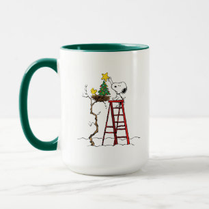 Jordnötter Snoopy & Woodstock Julgran Mugg