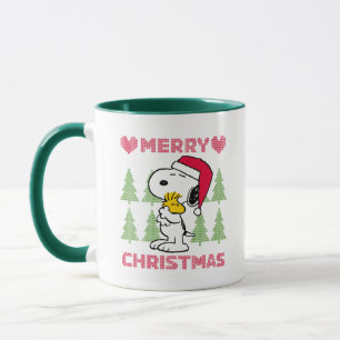 Jordnötter Snoopy & Woodstock Jultomten Hug Mugg