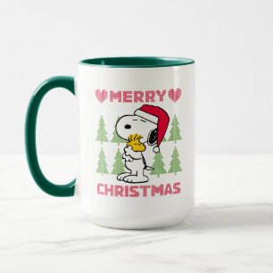 Jordnötter Snoopy & Woodstock Jultomten Hug Mugg