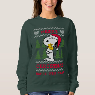 Jordnötter   Snoopy & Woodstock Jultomten Hug T Shirt