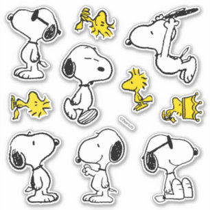 Jordnötter   Snoopy & Woodstock Klistermärken