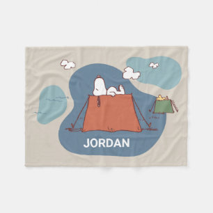 Jordnötter   Snoopy & Woodstock   Lägg till ditt n Fleecefilt