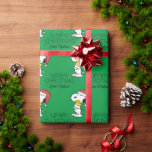 Jordnötter | Snoopy & Woodstock | Lägg till ditt n Presentpapper<br><div class="desc">Slå ihop den speciella helgdag med en roligt Juldesign för jordnötter. Anpassa genom att lägga till namn eller anpassningsbar text!</div>