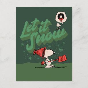 Jordnötter   Snoopy & Woodstock Låt det snöa Helg Vykort