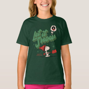 Jordnötter   Snoopy & Woodstock Låt det snöa T Shirt