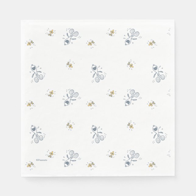 Jordnötter | Snoopy & Woodstock Laughing Mönster Pappersservett (Framsidan)
