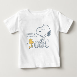 Jordnötter   Snoopy & Woodstock Lycklig T Shirt