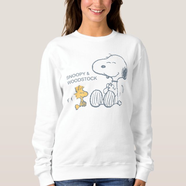 Jordnötter | Snoopy & Woodstock Lycklig T Shirt (Framsida)