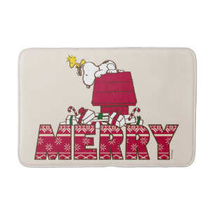 Jordnötter Snoopy & Woodstock Merry Ugly Sweater Badrumsmatta