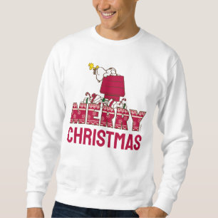Jordnötter Snoopy & Woodstock Merry Ugly Sweater Lång Ärmad Tröja