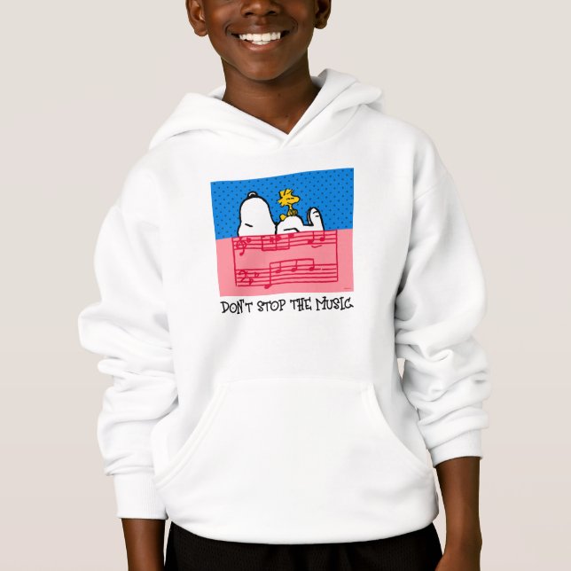 Jordnötter | Snoopy & Woodstock Music & Polka dots T Shirt (Framsida)