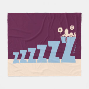 Jordnötter   Snoopy & Woodstock Nap Fleecefilt