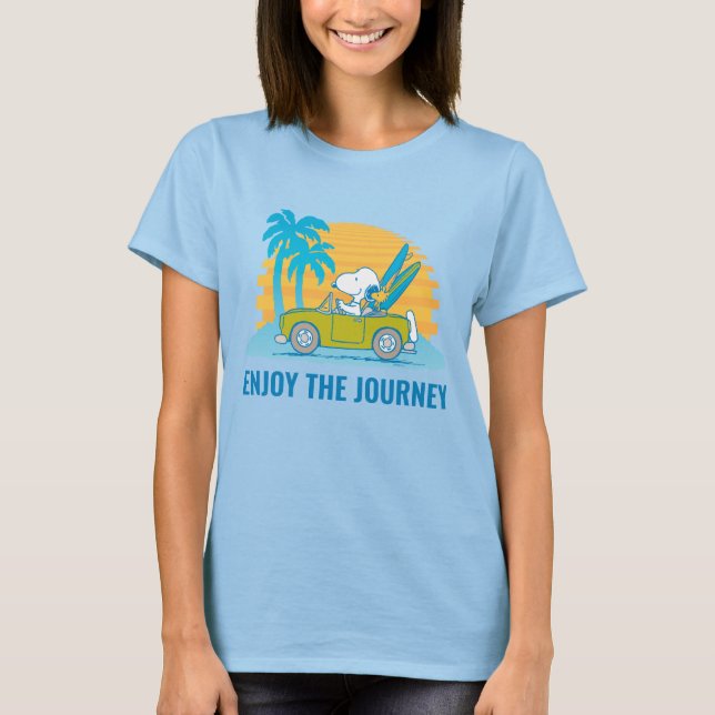 Jordnötter | Snoopy & Woodstock Njut av resan T Shirt (Framsida)