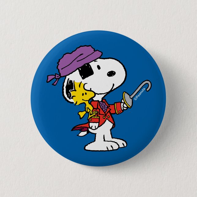 Jordnötter | Snoopy & Woodstock Pirater Knapp (Framsida)