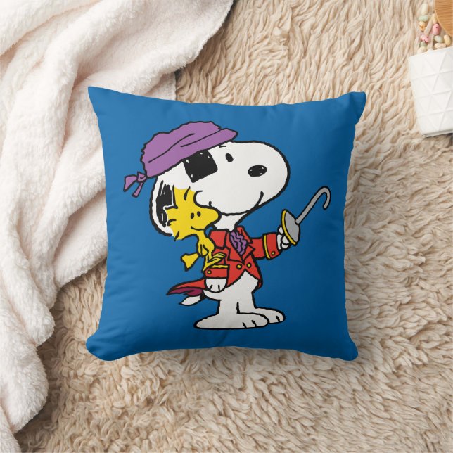 Jordnötter | Snoopy & Woodstock Pirater Kudde (Filt)