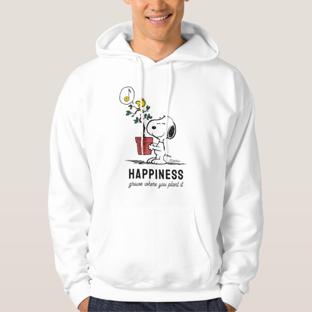 Jordnötter | Snoopy & Woodstock Plant A Träd Hoodie (Framsida)