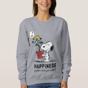 Jordnötter Snoopy & Woodstock Plant A Träd T Shirt
