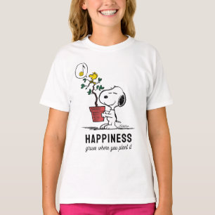 Jordnötter   Snoopy & Woodstock Plant A Träd T Shirt