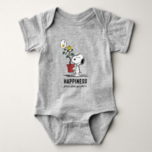 Jordnötter Snoopy & Woodstock Plant A Träd T Shirt