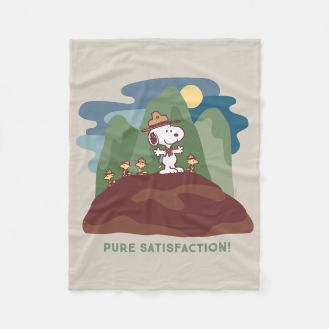 Jordnötter | Snoopy & Woodstock Pure Satisfaction Fleecefilt (Framsidan)