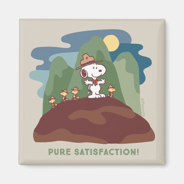 Jordnötter | Snoopy & Woodstock Pure Satisfaction Magnet (Framsidan)