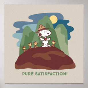 Jordnötter   Snoopy & Woodstock Pure Satisfaction Poster