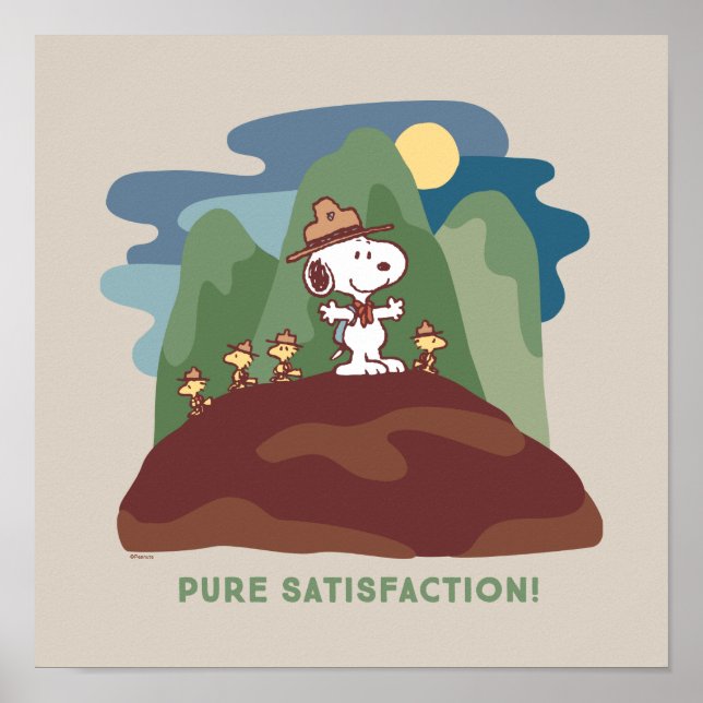 Jordnötter | Snoopy & Woodstock Pure Satisfaction Poster (Framsidan)