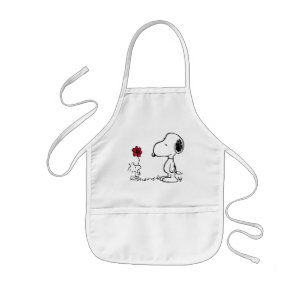 Jordnötter   Snoopy & Woodstock Red & Black Barnförkläde