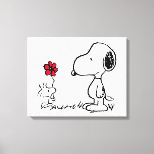 Jordnötter Snoopy & Woodstock Red & Black Canvastryck