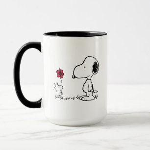 Jordnötter Snoopy & Woodstock Red & Black Mugg