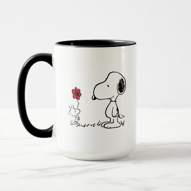 Jordnötter | Snoopy & Woodstock Red & Black Mugg (Vänster)
