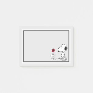 Jordnötter Snoopy & Woodstock Red & Black Post-it Block