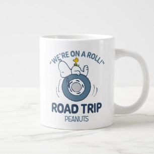 Jordnötter Snoopy & Woodstock Road Resa Jumbo Mugg