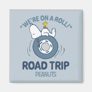 Jordnötter   Snoopy & Woodstock Road Resa Magnet