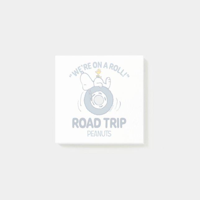Jordnötter | Snoopy & Woodstock Road Resa Post-it Block (Framsida)