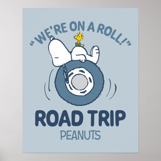 Jordnötter | Snoopy & Woodstock Road Resa Poster (Framsidan)