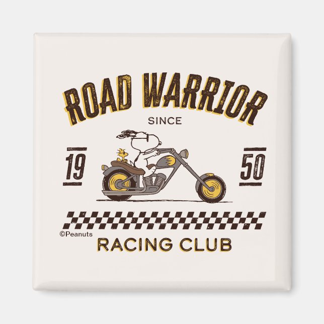 Jordnötter | Snoopy & Woodstock Road Warriards Magnet (Framsidan)