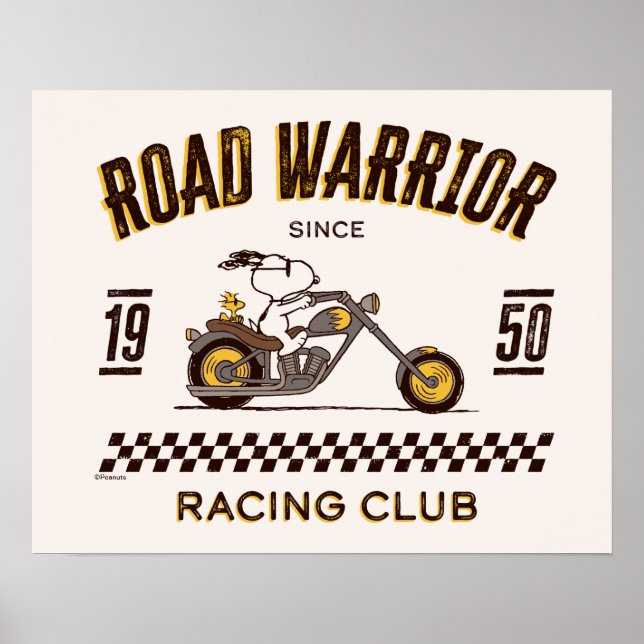 Jordnötter | Snoopy & Woodstock Road Warriards Poster (Framsidan)