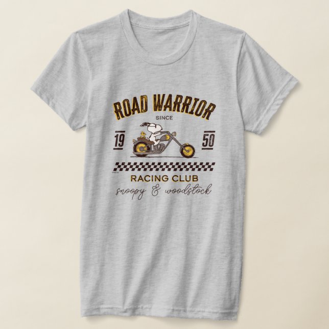 Jordnötter | Snoopy & Woodstock Road Warriards T Shirt (Laydown)