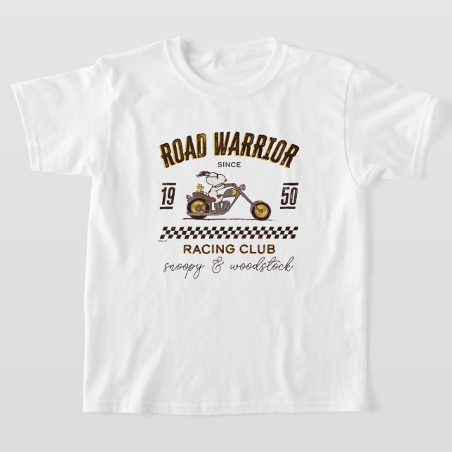 Jordnötter | Snoopy & Woodstock Road Warriards T Shirt (Laydown)
