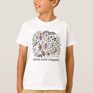 Jordnötter Snoopy & Woodstock Roller Sker T Shirt