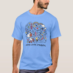 Jordnötter Snoopy & Woodstock Roller Sker T Shirt