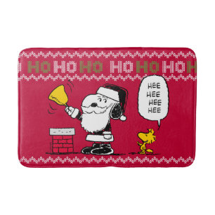 Jordnötter Snoopy & Woodstock Santa Bell Ringer Badrumsmatta