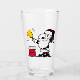 Jordnötter Snoopy & Woodstock Santa Bell Ringer Glaskopp