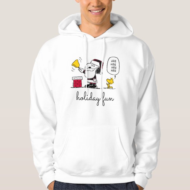 Jordnötter | Snoopy & Woodstock Santa Bell Ringer Hoodie (Framsida)